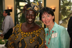 Catherine with Wangari Maathai in 2006